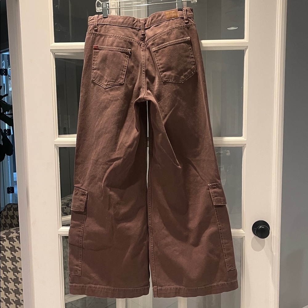 Urban Outfitters BDG Presley Wide Leg Cargo Jeans 28 Brown Mauve - Picture 4 of 5